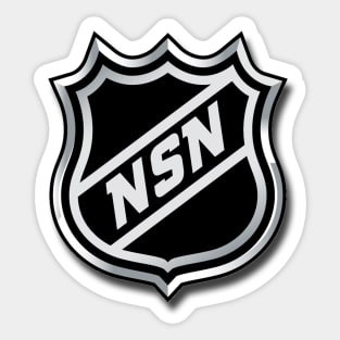 "No Skills Necessary" Hockey shield Sticker